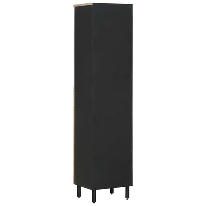 vidaXL Bathroom Cabinet with Drawer Brown and Black 38 x 33.5 x 160 cm