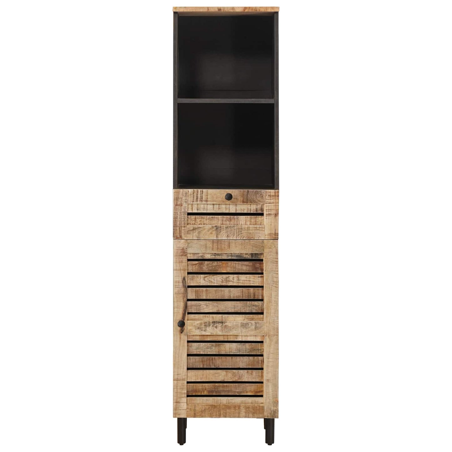 vidaXL Bathroom Cabinet with Drawer Brown and Black 38 x 33.5 x 160 cm