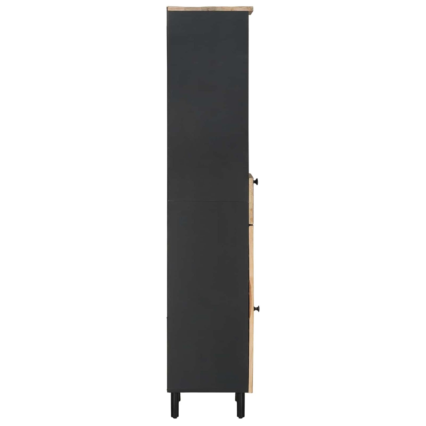 vidaXL Bathroom Cabinet with Drawer Brown and Black 38 x 33.5 x 160 cm