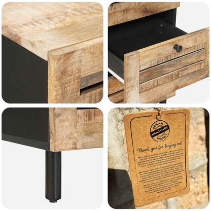 vidaXL Storage Cabinets Natural 40 x 33 x 75 cm Solid Mango Wood