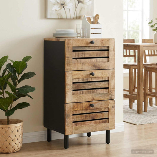vidaXL Storage Cabinets Natural 40 x 33 x 75 cm Solid Mango Wood