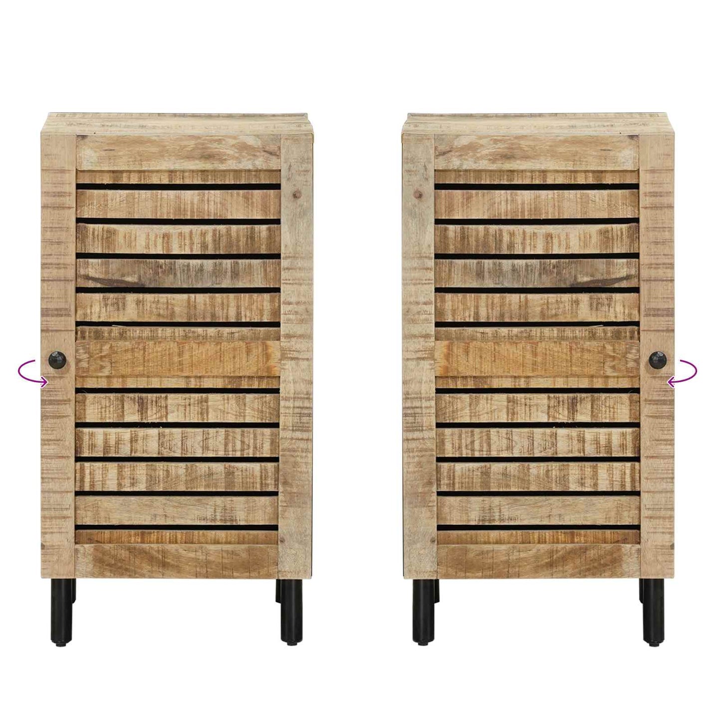 vidaXL Storage Cabinets Natural 40 x 33 x 75cm Solid Mango Wood