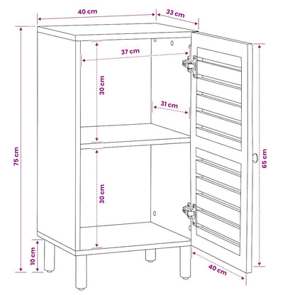 vidaXL Storage Cabinets Natural 40 x 33 x 75cm Solid Mango Wood