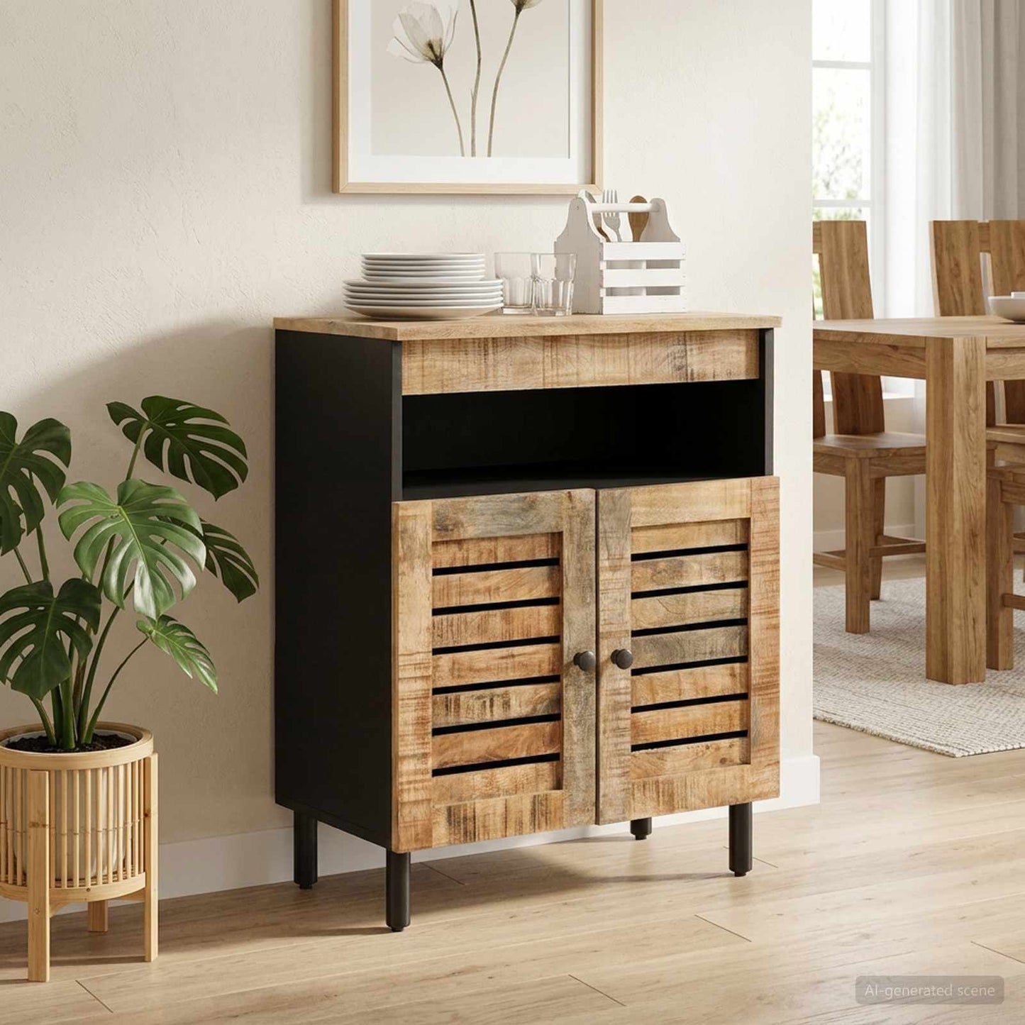 vidaXL Storage Cabinets Natural 60 x 33 x 75 cm Solid Mango Wood