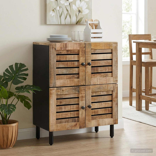 vidaXL Storage Cabinets Natural 60 x 33 x 75 cm Solid Mango Wood