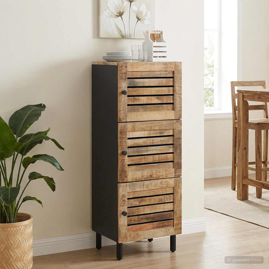 vidaXL Storage Cabinets Natural 40 x 33 x 110 cm Solid Mango Wood