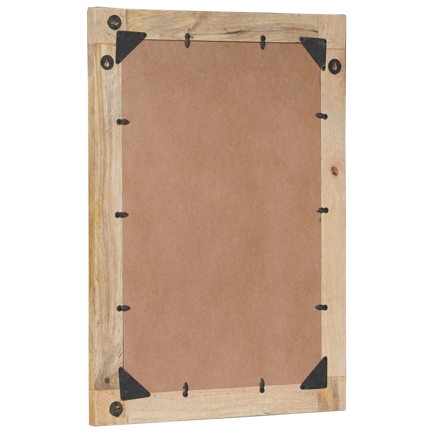 vidaXL Mirror Wall-mounted Brown and Black 70 x 50 x 3 cm Glass