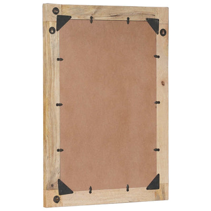 vidaXL Mirror Wall-mounted Brown and Black 70 x 50 x 3 cm Glass