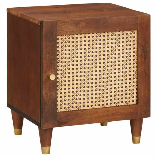 vidaXL Bedside Cabinet 2 pcs Brown 40 x 33.5 x 46 cm Solid Acacia wood