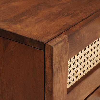 vidaXL Bedside Cabinet 2 pcs Brown 40 x 33.5 x 46 cm Solid Acacia wood