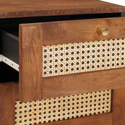 vidaXL Bedside Cabinet 2 pcs Brown 40 x 33.5 x 46 cm Solid Acacia wood