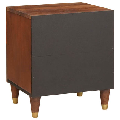 vidaXL Bedside Cabinet 2 pcs Brown 40 x 33.5 x 46 cm Solid Acacia wood