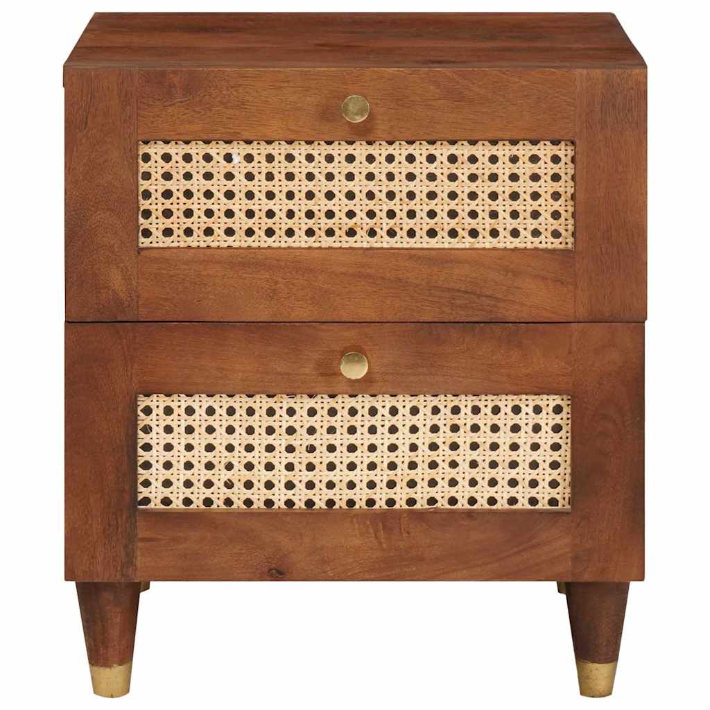 vidaXL Bedside Cabinet 2 pcs Brown 40 x 33.5 x 46 cm Solid Acacia wood