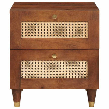 vidaXL Bedside Cabinet 2 pcs Brown 40 x 33.5 x 46 cm Solid Acacia wood