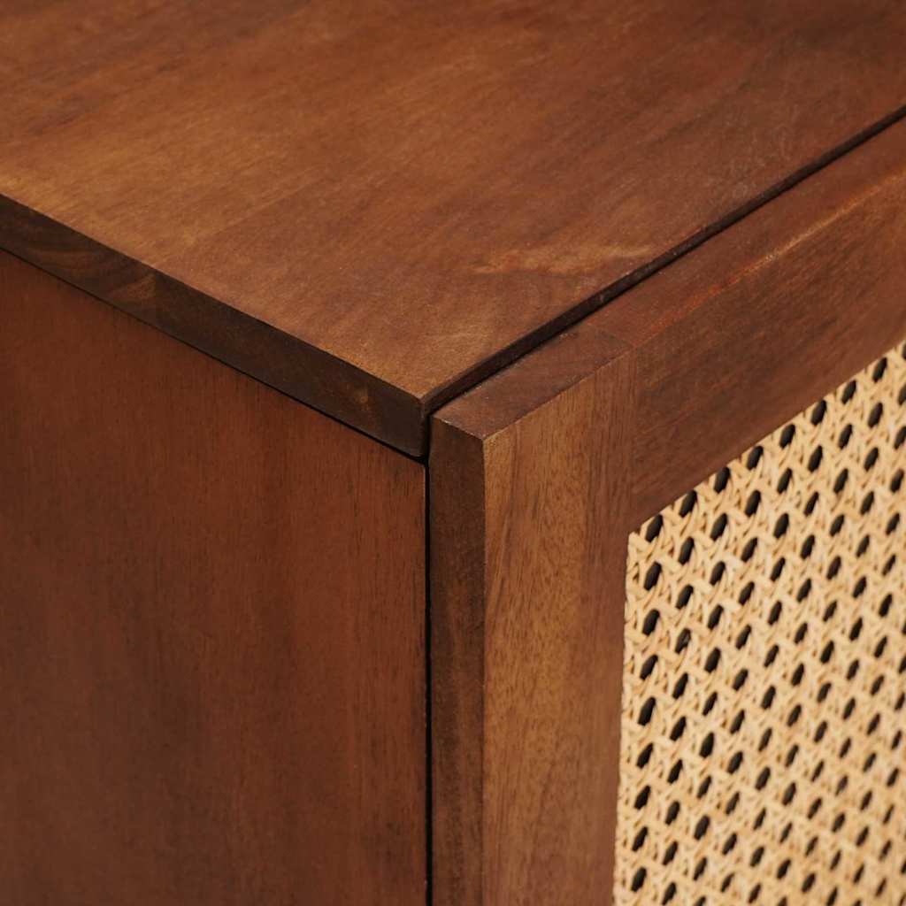 vidaXL TV Cabinet with Shelf Brown 105 x 33.5 x 46 cm Solid Mango Wood