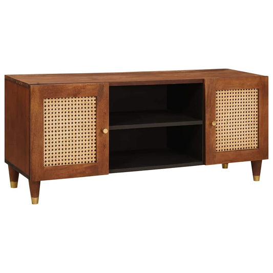 vidaXL TV Cabinet with Shelf Brown 105 x 33.5 x 46 cm Solid Mango Wood