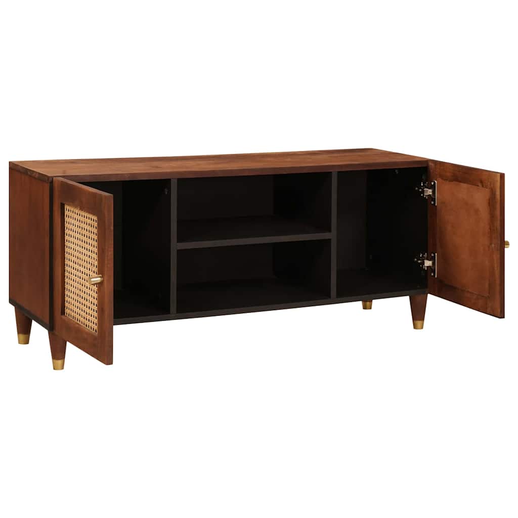 vidaXL TV Cabinet with Shelf Brown 105 x 33.5 x 46 cm Solid Mango Wood