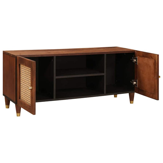 vidaXL TV Cabinet with Shelf Brown 105 x 33.5 x 46 cm Solid Mango Wood