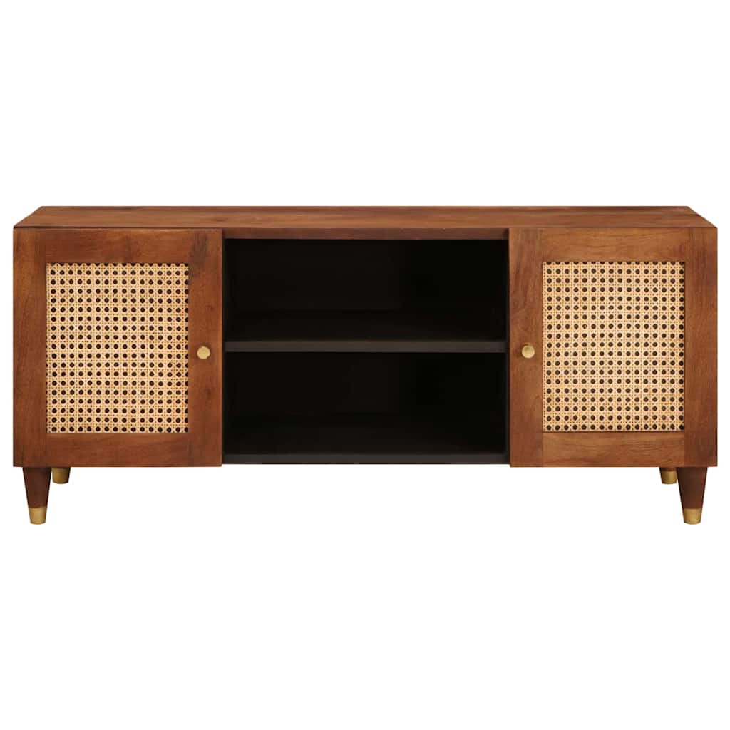 vidaXL TV Cabinet with Shelf Brown 105 x 33.5 x 46 cm Solid Mango Wood