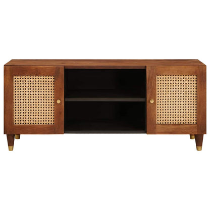 vidaXL TV Cabinet with Shelf Brown 105 x 33.5 x 46 cm Solid Mango Wood