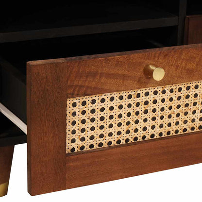 vidaXL TV Cabinet with Drawer Brown 70 x 33.5 x 46 cm Solid Mango Wood