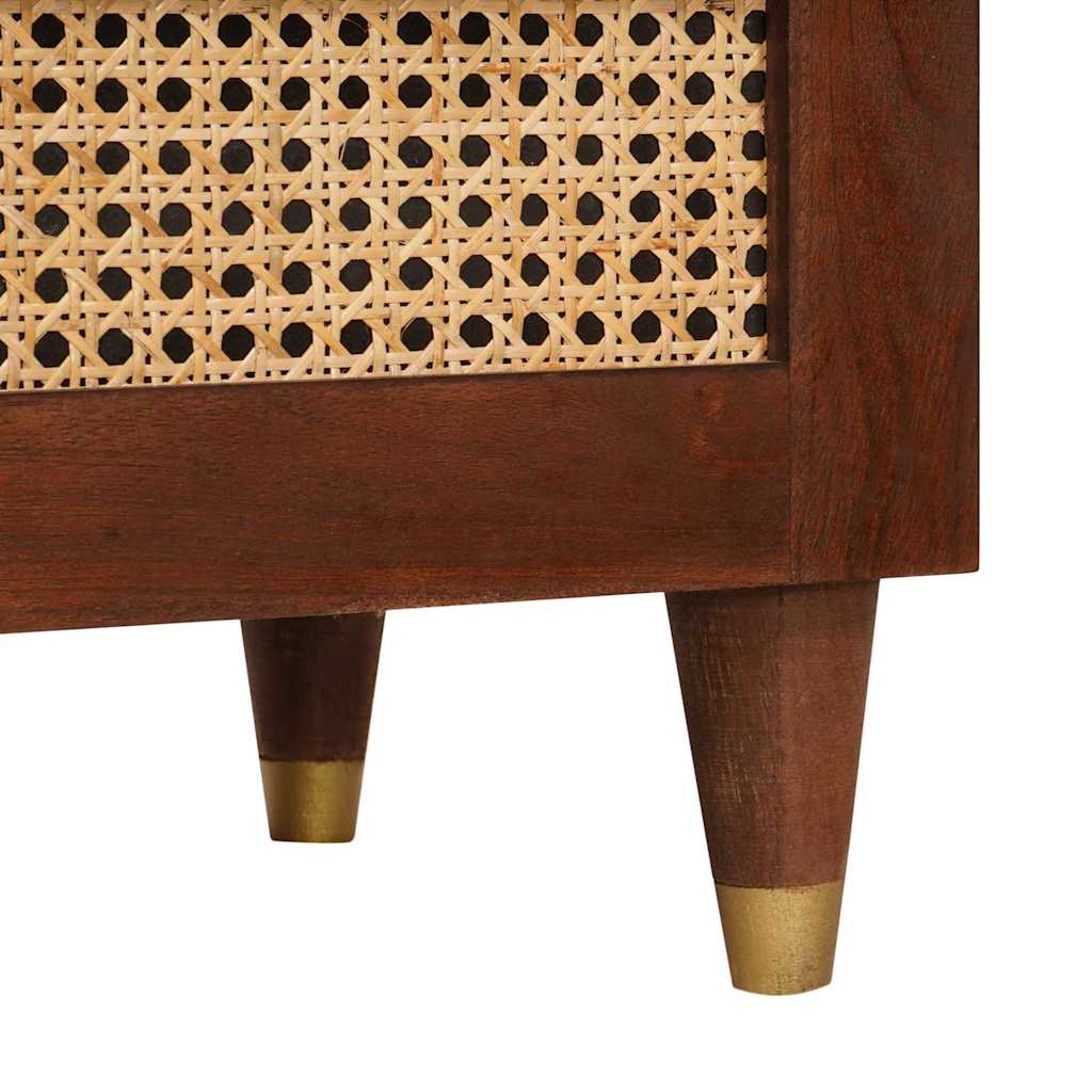 vidaXL TV Cabinet with Drawer Brown 70 x 33.5 x 46 cm Solid Mango Wood