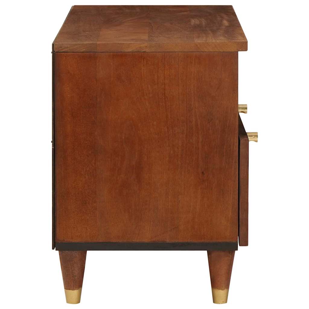 vidaXL TV Cabinet with Drawer Brown 70 x 33.5 x 46 cm Solid Mango Wood