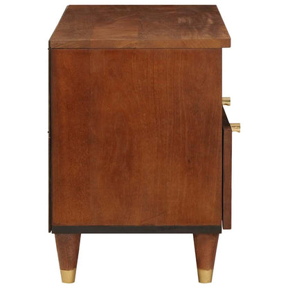 vidaXL TV Cabinet with Drawer Brown 70 x 33.5 x 46 cm Solid Mango Wood