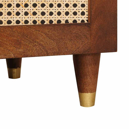 vidaXL Coffee Tables Brown 80 x 50 x 40 cm Cane and solid mango wood