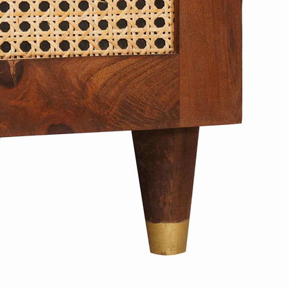 vidaXL Coffee Tables Brown 80 x 50 x 40 cm Cane and solid mango wood