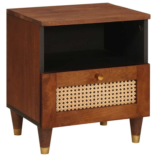 vidaXL Bedside Cabinet 2 pcs Brown 40 x 33 x 46 cm Solid Acacia wood