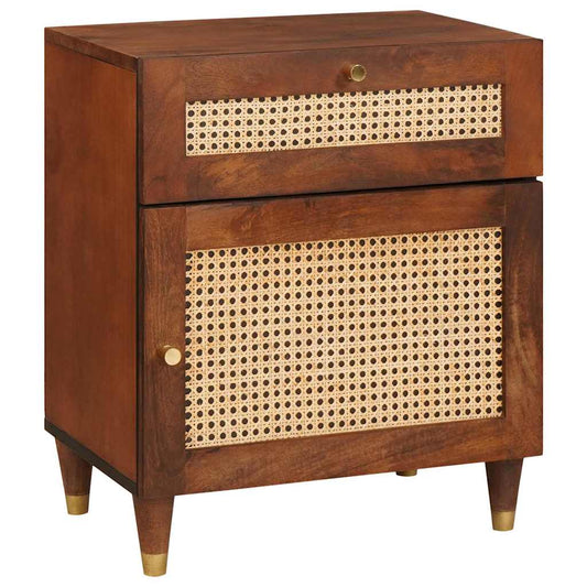 vidaXL Bedside Tables with Drawer 50 x 33 x 60 cm Solid Mango Wood