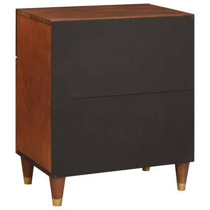 vidaXL Bedside Tables Brown 50 x 33 x 60 cm Cane and solid mango wood
