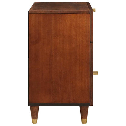 vidaXL Bedside Tables Brown 50 x 33 x 60 cm Cane and solid mango wood