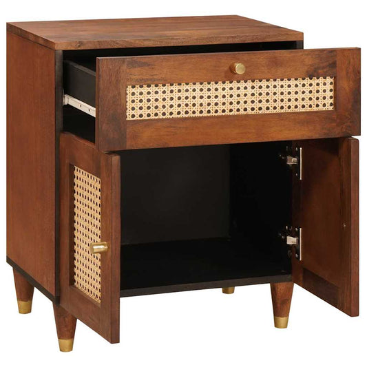 vidaXL Bedside Tables with Drawer 50 x 33 x 60 cm Solid Mango Wood