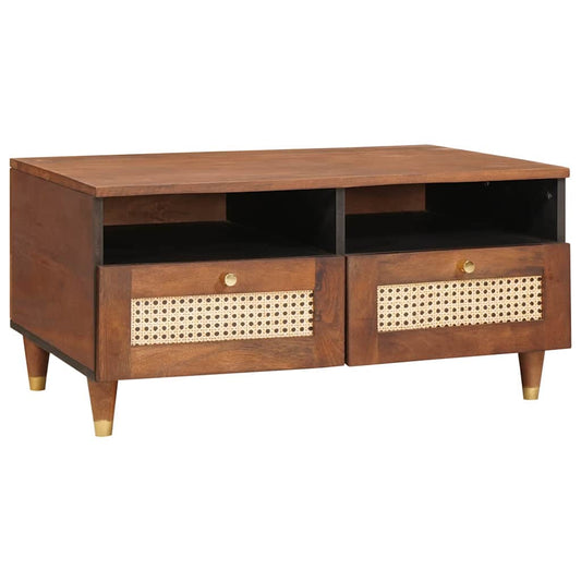 vidaXL Coffee Table with Drawer 80 x 54 x 40 cm Solid Mango Wood