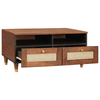 vidaXL Coffee Table with Drawer 80 x 54 x 40 cm Solid Mango Wood