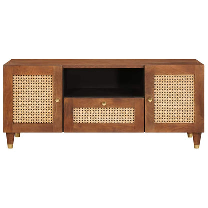 vidaXL TV Cabinet with Shelf Brown 105 x 33.5 x 46 cm Solid Mango Wood