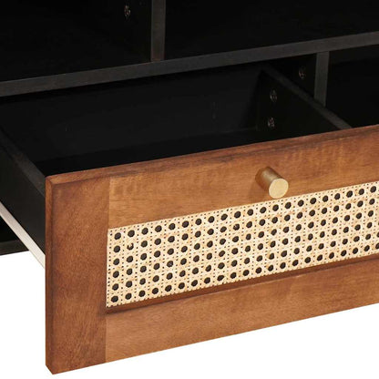 vidaXL TV Cabinet with Shelf Brown 100 x 33.5 x 46 cm Solid Mango Wood