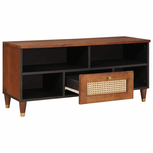 vidaXL TV Cabinet with Shelf Brown 100 x 33.5 x 46 cm Solid Mango Wood