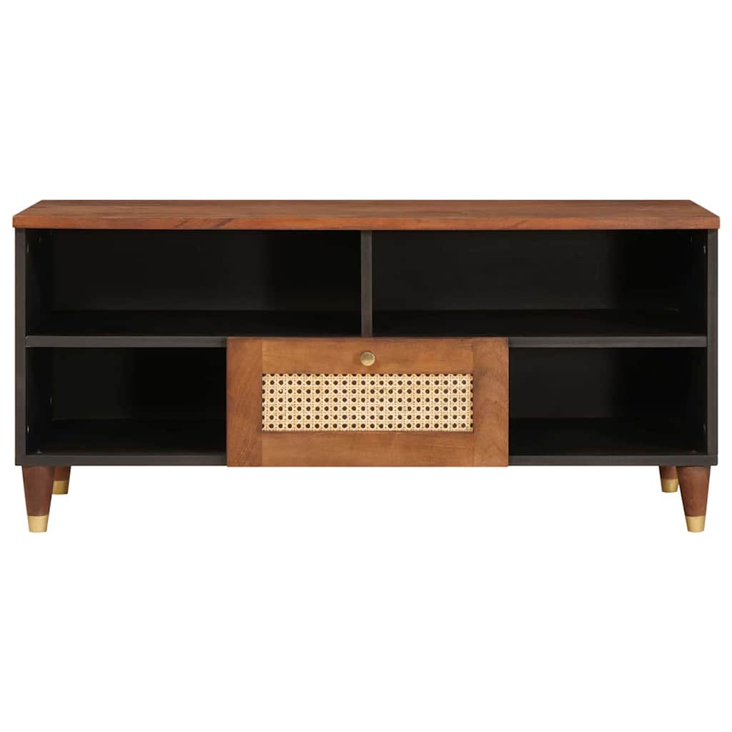 vidaXL TV Cabinet with Shelf Brown 100 x 33.5 x 46 cm Solid Mango Wood