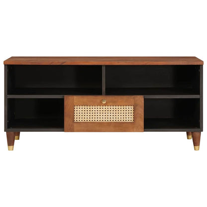 vidaXL TV Cabinet with Shelf Brown 100 x 33.5 x 46 cm Solid Mango Wood