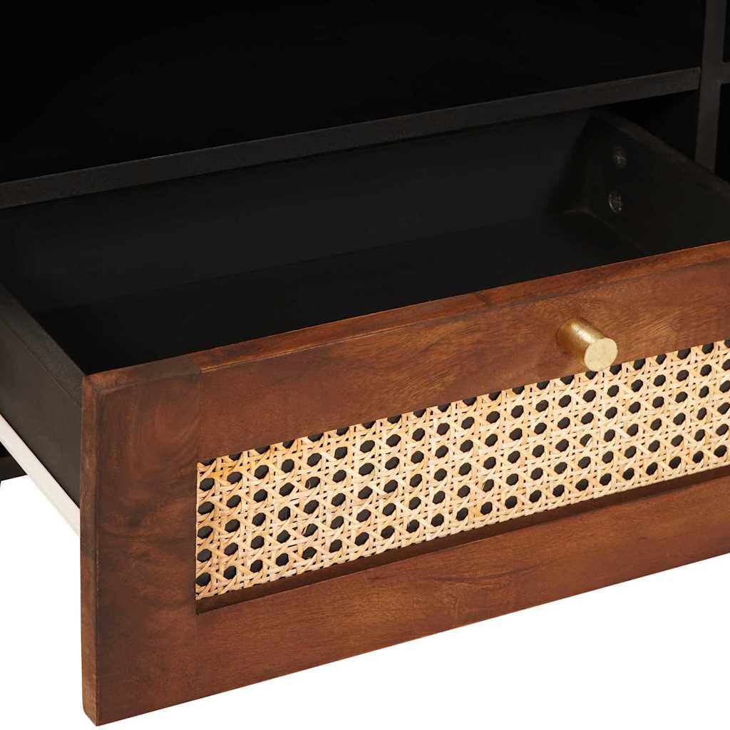 vidaXL TV Cabinet with Drawer Brown 80 x 33.5 x 46 cm Solid Mango Wood