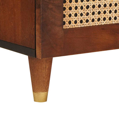 vidaXL TV Cabinet with Drawer Brown 80 x 33.5 x 46 cm Solid Mango Wood