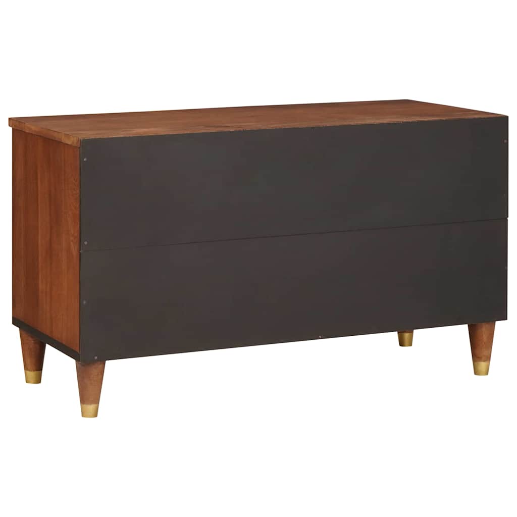 vidaXL TV Cabinet with Drawer Brown 80 x 33.5 x 46 cm Solid Mango Wood