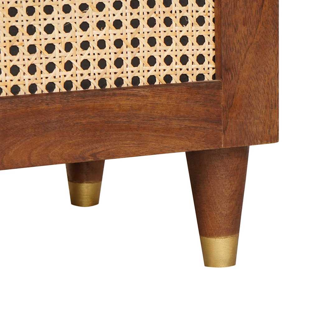 vidaXL TV Cabinet with Shelf Brown 100 x 33.5 x 46 cm Solid Mango Wood