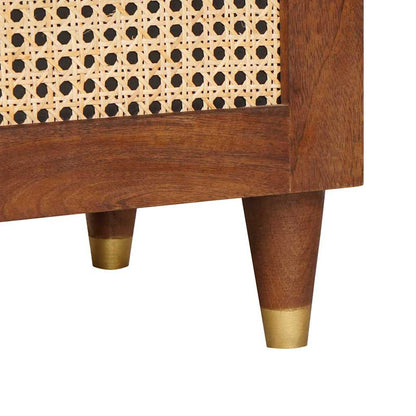 vidaXL TV Cabinet with Shelf Brown 100 x 33.5 x 46 cm Solid Mango Wood