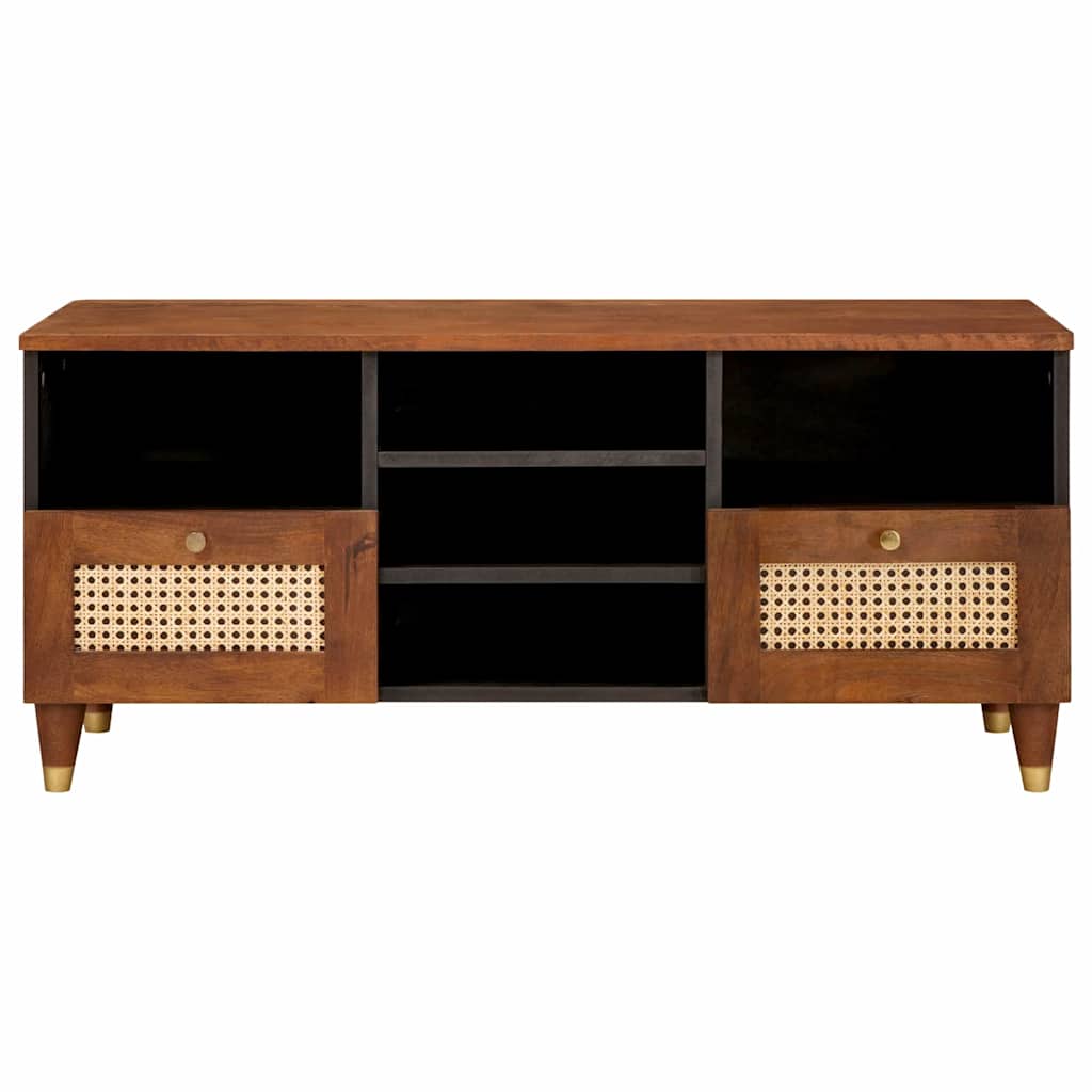 vidaXL TV Cabinet with Shelf Brown 100 x 33.5 x 46 cm Solid Mango Wood