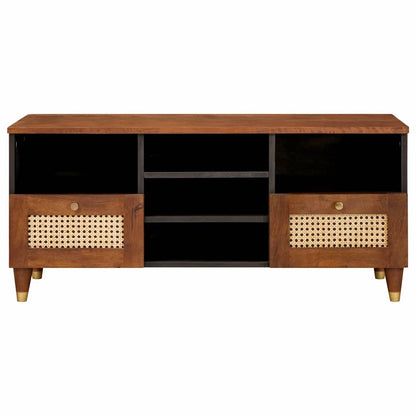 vidaXL TV Cabinet with Shelf Brown 100 x 33.5 x 46 cm Solid Mango Wood