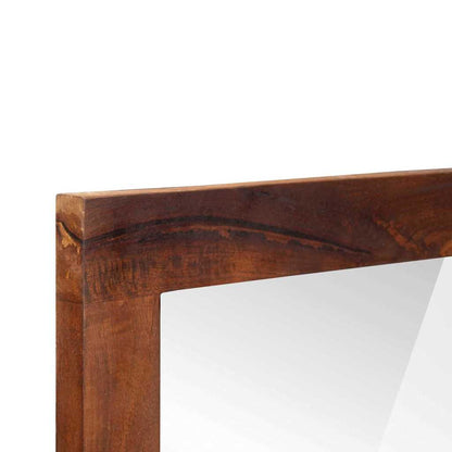 vidaXL Mirror Rectangular Brown and Silver 50 x 2.5 x 70 cm